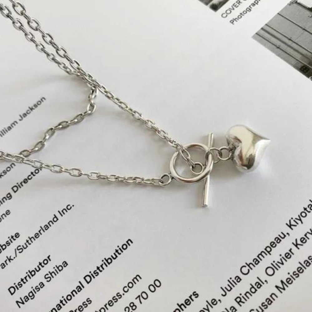 “18” 925 STERLING SILVER LOVE HEART NECKLACE, NICE NECKLACE, CUTE NECKLACE - Picture 5 of 5